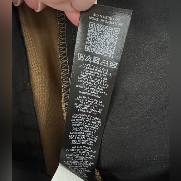 ASOS Oversized Tapered Cargo Pants in Tan Crepe Mens Sz 38 - Picture 11 of 11